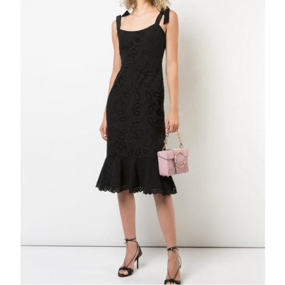 SALONI Navy Blue Midi Dress - Picture 4 of 6